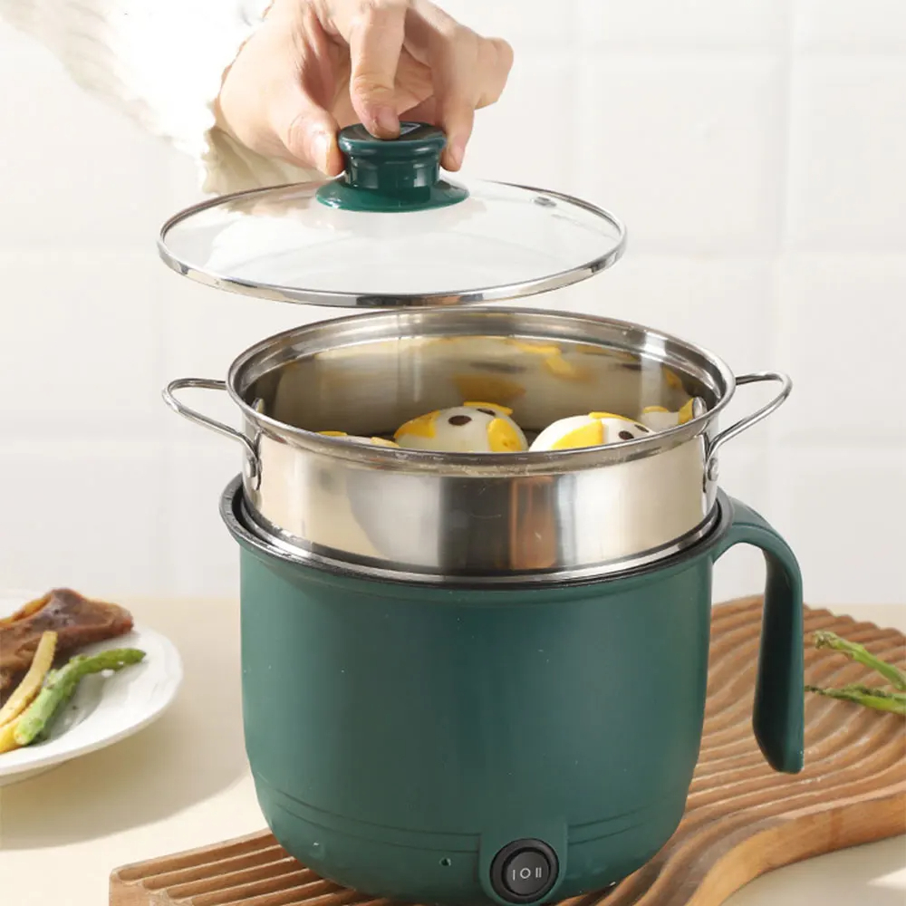 Multi-function Double Layer Mini Cooking Hot Pot & Stemming pot