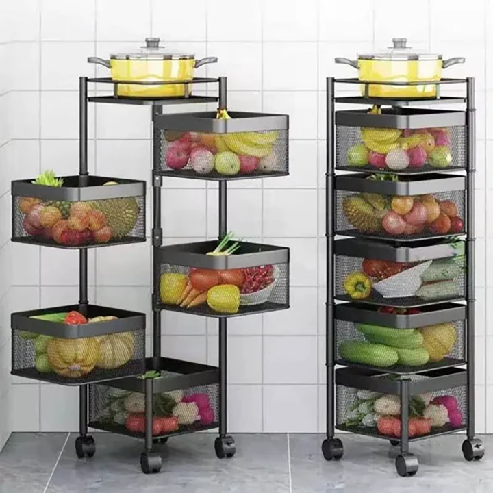 5 Layer Square Shape Kitchen Rac ৫ লেয়ার স্কয়ার শেপ কিচেন র‍্যাক