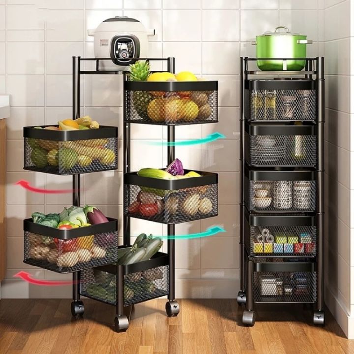 5 Layer Round Shape Kitchen Rack  ৫ লেয়ার গোলাকার আকৃতির রান্নাঘরের র‍্যাক